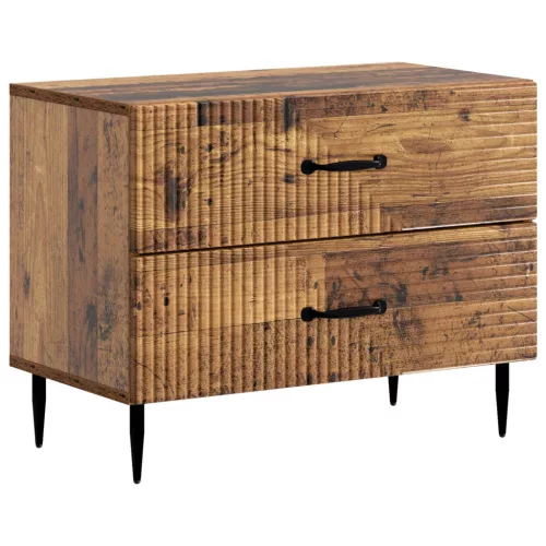 vidaXL Éjjeliszekrény fiókkal Antik Fa 62 x 34,5 x 47,5 cm Szerelt Fa