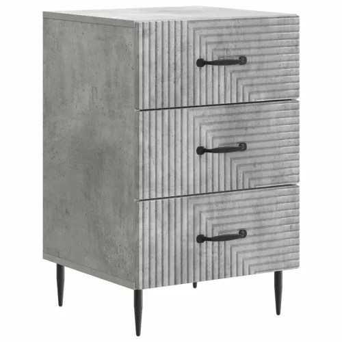 vidaXL Éjjeliszekrény fiókkal Betonszürke 43 x 41 x 66,5 cm Szerelt Fa