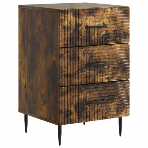 vidaXL Éjjeliszekrény Füstös Tölgy 43 x 41 x 66,5 cm Szerelt Fa