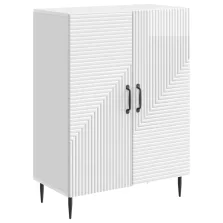   vidaXL Széf Magasfényű Fehér 66 x 34,5 x 89,5 cm Szerelt Fa