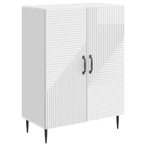 vidaXL Széf Magasfényű Fehér 66 x 34,5 x 89,5 cm Szerelt Fa