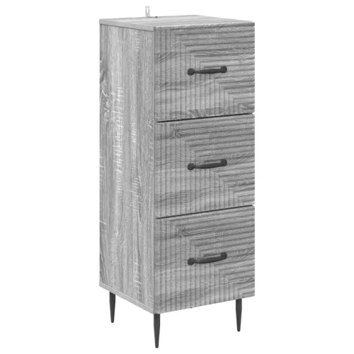 vidaXL Fiókos szekrény Szürke Sonoma 33 x 34,5 x 89,5 cm Szerelt Fa
