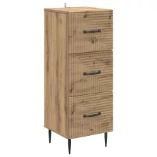  vidaXL Fiókos szekrény Kézműves Tölgy 33 x 34,5 x 89,5 cm Szerelt Fa