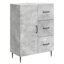   vidaXL Széf fiókkal Betonszürke 66 x 34,5 x 89,5 cm Szerelt Fa