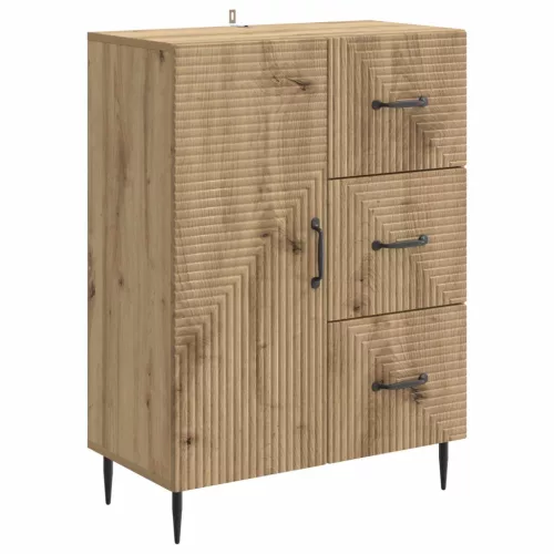 vidaXL Széf fiókkal Kézműves Tölgy 66 x 34,5 x 89,5 cm Szerelt Fa