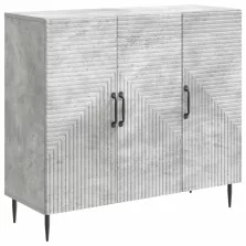 vidaXL Széf Betonszürke 89 x 34,5 x 80 cm Szerelt Fa