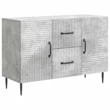   vidaXL Széf fiókkal Betonszürke 89 x 34,5 x 60 cm Szerelt Fa