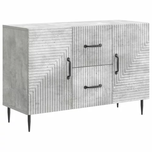 vidaXL Széf fiókkal Betonszürke 89 x 34,5 x 60 cm Szerelt Fa