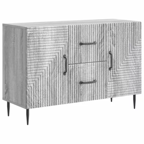 vidaXL Széf fiókkal Szürke Sonoma 89 x 34,5 x 60 cm Szerelt Fa