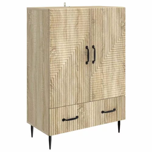 vidaXL Széf fiókkal Sonoma Tölgy 66 x 34,5 x 95 cm Szerelt Fa