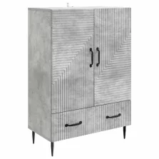   vidaXL Széf fiókkal Betonszürke 66 x 34,5 x 95 cm Szerelt Fa