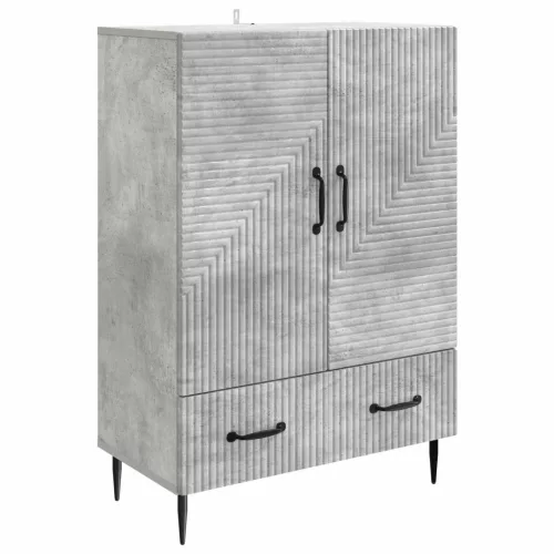 vidaXL Széf fiókkal Betonszürke 66 x 34,5 x 95 cm Szerelt Fa