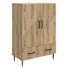   vidaXL Széf fiókkal Kézműves Tölgy 66 x 34,5 x 95 cm Szerelt Fa