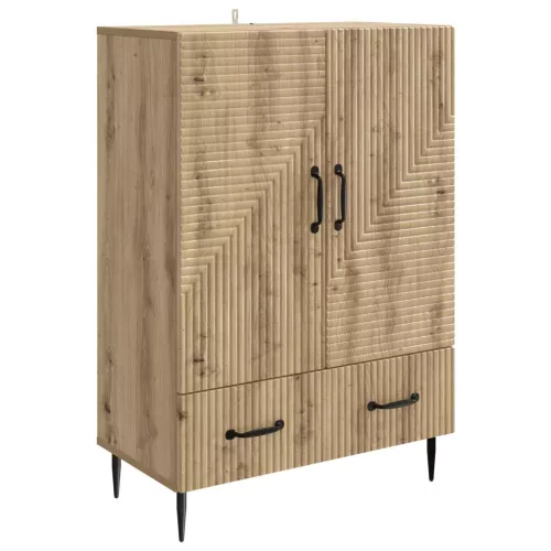 vidaXL Széf fiókkal Kézműves Tölgy 66 x 34,5 x 95 cm Szerelt Fa