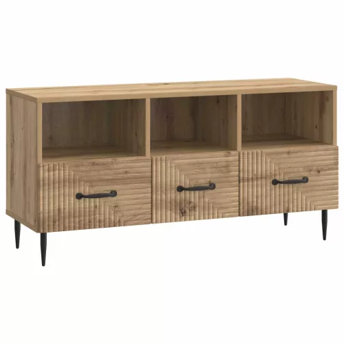 vidaXL TV szekrény Kézműves Tölgy 102 x 34,5 x 50 cm Szerelt Fa