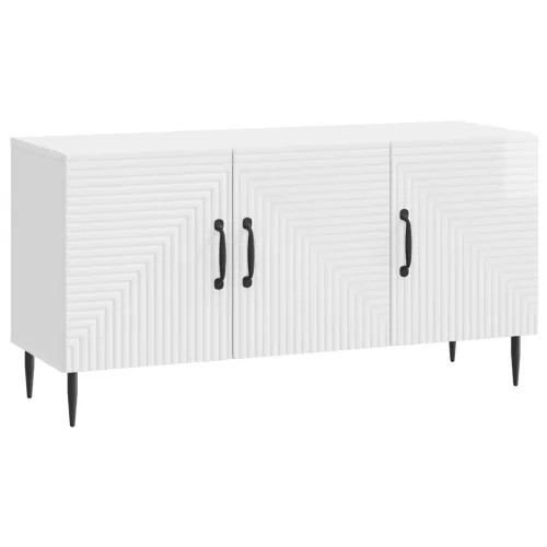 vidaXL TV szekrény Magasfényű Fehér 99 x 34,5 x 50 cm Szerelt Fa