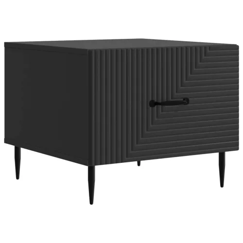 vidaXL Dohányzóasztal fiókkal Fekete 49 x 50 x 40 cm Szerelt Fa