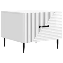   vidaXL Dohányzóasztal Magasfényű Fehér 49 x 50 x 40 cm Szerelt Fa