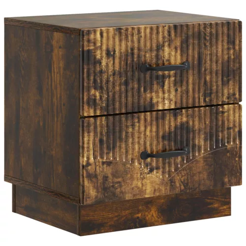vidaXL Éjjeliszekrény Füstös Tölgy 43 x 34,5 x 44,5 cm Szerelt Fa