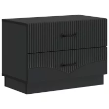   vidaXL Éjjeliszekrény fiókkal Fekete 62 x 34,5 x 44,5 cm Szerelt Fa