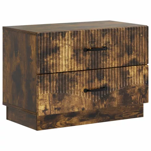vidaXL Éjjeliszekrény Füstös Tölgy 62 x 34,5 x 44,5 cm Szerelt Fa