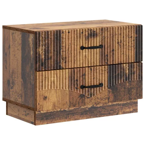 vidaXL Éjjeliszekrény fiókkal Antik Fa 62 x 34,5 x 44,5 cm Szerelt Fa