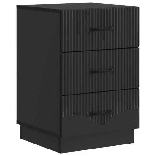 vidaXL Éjjeliszekrény fiókkal Fekete 43 x 41 x 63,5 cm Szerelt Fa