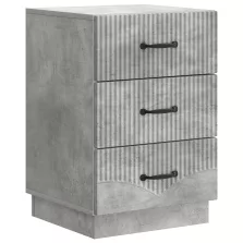   vidaXL Éjjeliszekrény fiókkal Betonszürke 43 x 41 x 63,5 cm Szerelt Fa
