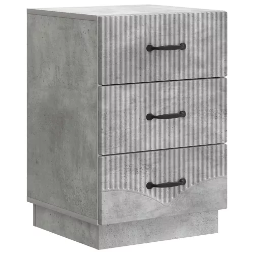 vidaXL Éjjeliszekrény fiókkal Betonszürke 43 x 41 x 63,5 cm Szerelt Fa
