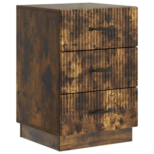 vidaXL Éjjeliszekrény Füstös Tölgy 43 x 41 x 63,5 cm Szerelt Fa