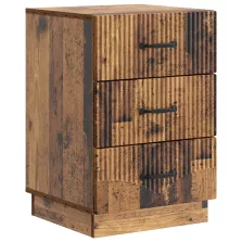   vidaXL Éjjeliszekrény fiókkal Antik Fa 43 x 41 x 63,5 cm Szerelt Fa