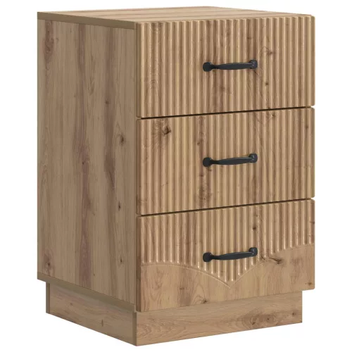 vidaXL Éjjeliszekrény Kézműves Tölgy 43 x 41 x 63,5 cm Szerelt Fa