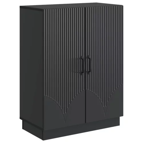 vidaXL Széf Fekete 66 x 34,5 x 87 cm Szerelt Fa