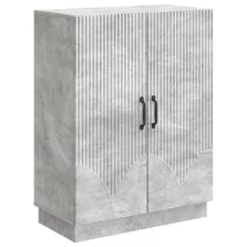 vidaXL Széf Betonszürke 66 x 34,5 x 87 cm Szerelt Fa