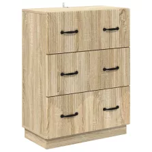   vidaXL Fiókos szekrény Sonoma Tölgy 66 x 34,5 x 87 cm Szerelt Fa