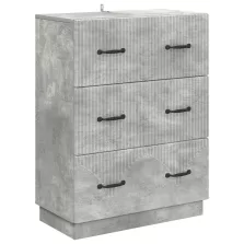   vidaXL Fiókos szekrény Betonszürke 66 x 34,5 x 87 cm Szerelt Fa