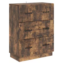   vidaXL Fiókos szekrény Füstös Tölgy 66 x 34,5 x 87 cm Szerelt Fa