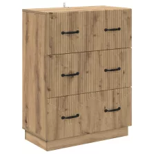   vidaXL Fiókos szekrény Kézműves Tölgy 66 x 34,5 x 87 cm Szerelt Fa