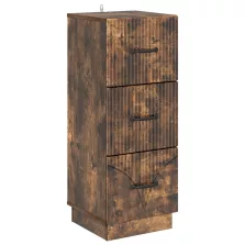   vidaXL Fiókos szekrény Füstös Tölgy 33 x 34,5 x 87 cm Szerelt Fa