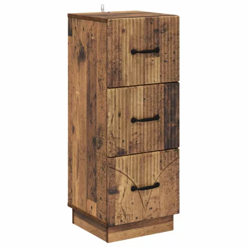 vidaXL Fiókos szekrény Antik Fa 33 x 34,5 x 87 cm Szerelt Fa