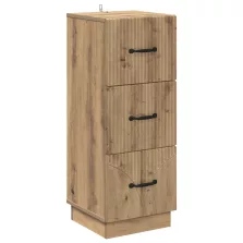   vidaXL Fiókos szekrény Kézműves Tölgy 33 x 34,5 x 87 cm Szerelt Fa