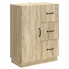   vidaXL Széf fiókkal Sonoma Tölgy 66 x 34,5 x 87 cm Szerelt Fa