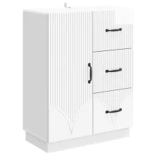   vidaXL Széf fiókkal Magasfényű Fehér 66 x 34,5 x 87 cm Szerelt Fa