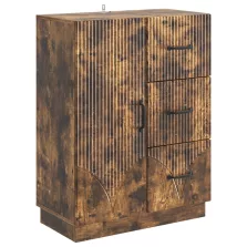   vidaXL Széf fiókkal Füstös Tölgy 66 x 34,5 x 87 cm Szerelt Fa