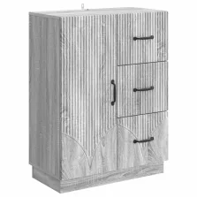   vidaXL Széf fiókkal Szürke Sonoma 66 x 34,5 x 87 cm Szerelt Fa