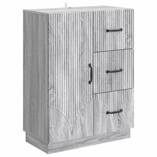 vidaXL Széf fiókkal Szürke Sonoma 66 x 34,5 x 87 cm Szerelt Fa