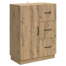   vidaXL Széf fiókkal Kézműves Tölgy 66 x 34,5 x 87 cm Szerelt Fa