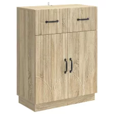   vidaXL Széf fiókkal Sonoma Tölgy 66 x 34,5 x 87 cm Szerelt Fa