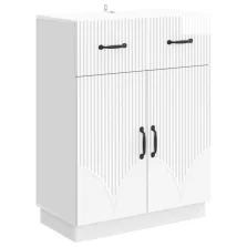   vidaXL Széf fiókkal Magasfényű Fehér 66 x 34,5 x 87 cm Szerelt Fa