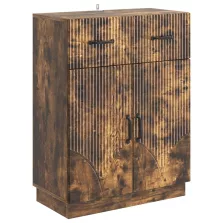   vidaXL Széf fiókkal Füstös Tölgy 66 x 34,5 x 87 cm Szerelt Fa